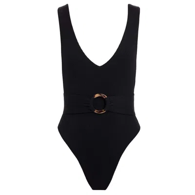 Montce Swim Women's Black Rib Kim One-piece