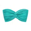 Montce Swim Turban Bikini Top In Blue