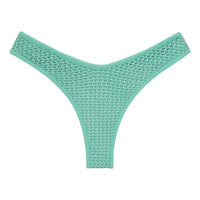 Montce Swim Women's Blue Turquoise Crochet Lulu Bikini Bottom