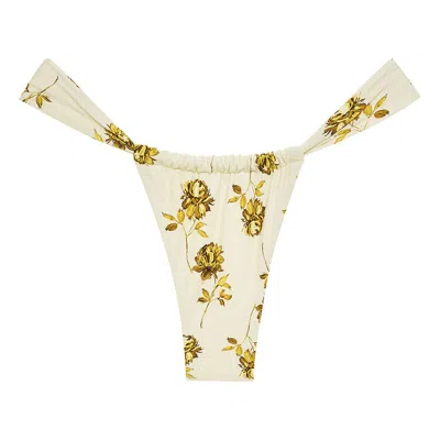 Montce Swim Women's Gold / Black / White Gold Filigree Sandra Bikini Bottom In Neutral