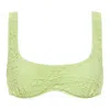 Montce Women's Green Avo Floral Kaia Bikini Top In Green