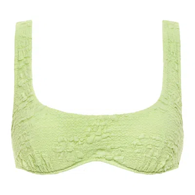 Montce Swim Women's Green Avo Floral Kaia Bikini Top
