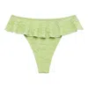Montce Swim Women's Green Avo Floral Tamarindo Ruffle Bikini Bottom In Green