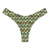 Montce Women's Green / Black Groovy Lulu Zig-zag Stitch Bikini Bottom In Green/black