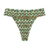 Montce Groovy Tamarindo Bikini Bottom In Green/black