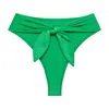 Montce Emerald Shimmer Paula Tie-up Bikini Bottom In Green