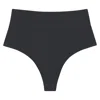 Montce Swim Women's Grey Charcoal Added Coverage High Rise Bikini Bottom In Grey