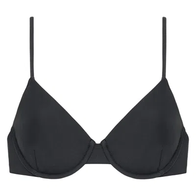 Montce Swim Women's Grey Charcoal Dainty Bikini Top