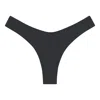 Montce Swim Women's Grey Charcoal Lulu Zig-zag Stitch Bikini Bottom In Grey