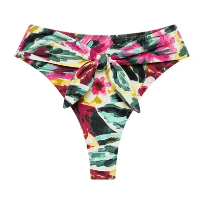Montce Swim Women's Isla Floral Paula Tie-up Bikini Bottom In Multi