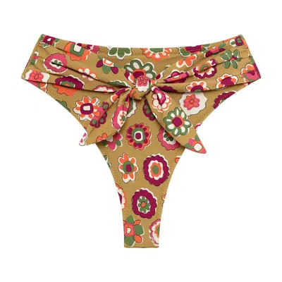 Montce Swim Women's Mazzy Floral Paula Tie-up Bikini Bottom In Multi