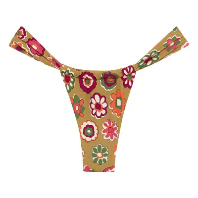 Montce Swim Women's Mazzy Floral Sandra Bikini Bottom In Brown