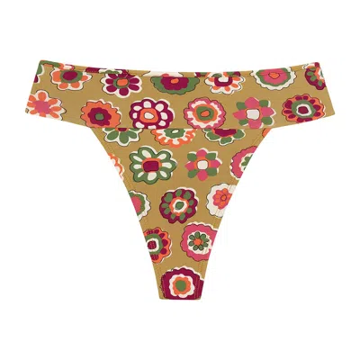 Montce Swim Women's Mazzy Floral Tamarindo Binded Bikini Bottom In Multi
