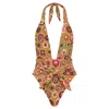 Montce Women's Mazzy Floral Tropez Tie-up One-piece