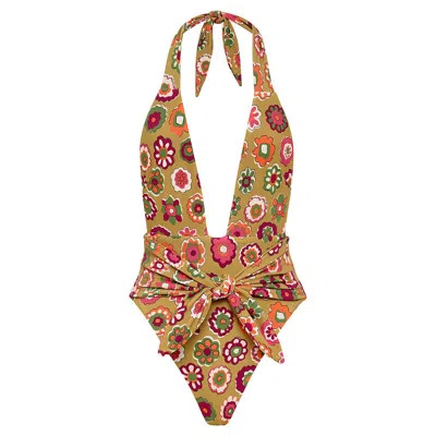 Montce Swim Women's Mazzy Floral Tropez Tie-up One-piece In Multi