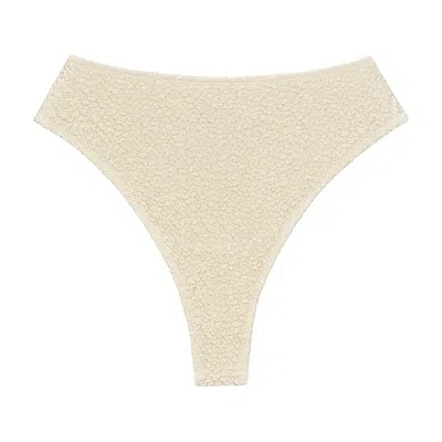Montce Swim Women's Neutrals Oat Texture Paula Bikini Bottom In White