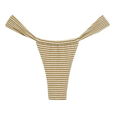 Montce Swim Women's Neutrals / White Neutral Stripe Sandra Bikini Bottom