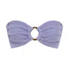 Montce Women's Pink / Purple Lavender Crochet Tori Ties Bandeau Bikini Top In Pink/purple