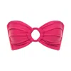 Montce Raspberry Tori Ties Bandeau Bikini Top In Pink/purple