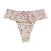Montce Venecia Floral Tamarindo Ruffle Bikini Bottom In Pink