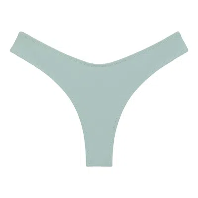 Montce Swim Women's Powder Blue Lulu Zig-zag Stitch Bikini Bottom