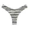 Montce Women's Slub Knit Lulu Zig-zag Stitch Bikini Bottom In Brown