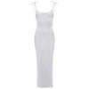 Montce Swim Women's White Bows Lace Sheeth Dress In White