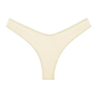 Montce Swim Women's White Cream Rib Lulu Bikini Bottom