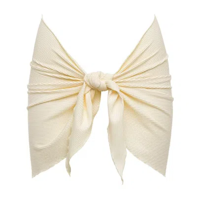 Montce Women's White Cream Rib Sarong