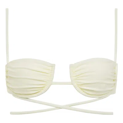 Montce Swim Women's White Cream Simone Bikini Top