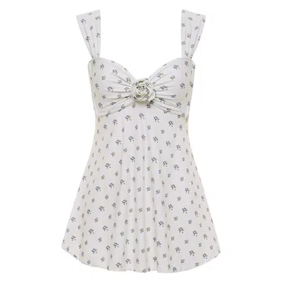 Montce Women's White Heidi Floral Devin Rosa Dress