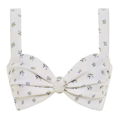Montce Swim Women's White Heidi Floral Hayden Bikini Top
