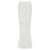 Montce Women's White Margarita Floral Lace Natalia Skirt In White