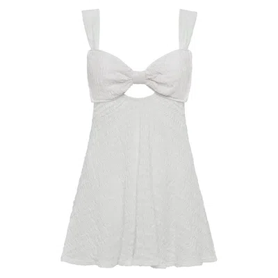 Montce Swim Women's White Seychelles Devin Short Slip Dress