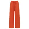 MONTCE SWIM WOMEN'S YELLOW / ORANGE TANGERINE DRAWSTRING WIDE LEG PANT