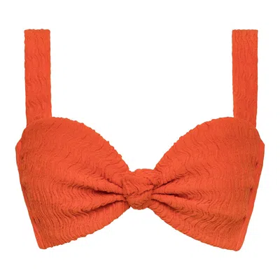 Montce Swim Women's Yellow / Orange Tangerine Hayden Bikini Top In Yellow/orange