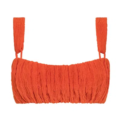 Montce Swim Women's Yellow / Orange Tangerine Victoria Bikini Top In Yellow/orange