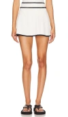 Montce X Olivia Culpo Aurora Skirt In Cream Terry Rib