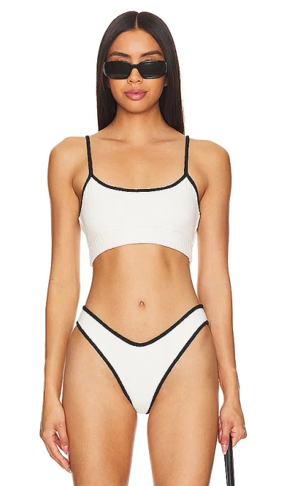 Montce Swim X Olivia Culpo Simple Sport Top In White