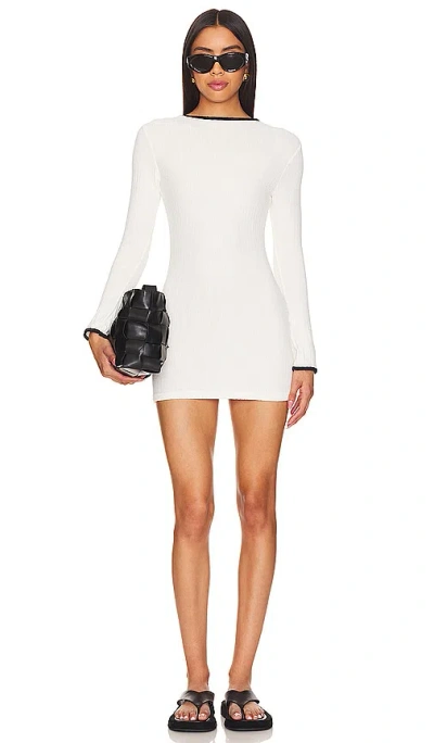 Montce X Olivia Culpo Sophia Dress In Cream Terry Rib