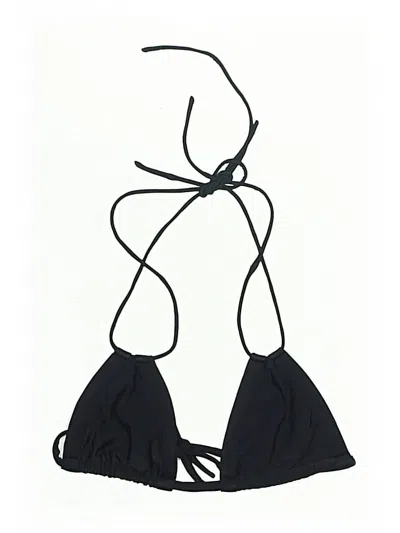 Pre-owned Montce Swimsuit Top Black Solid Pattern Swimwear