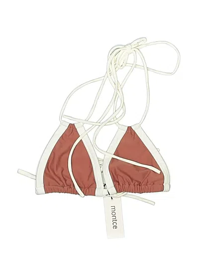 Pre-owned Montce Swimsuit Top Brown Graphic Pattern Swimwear