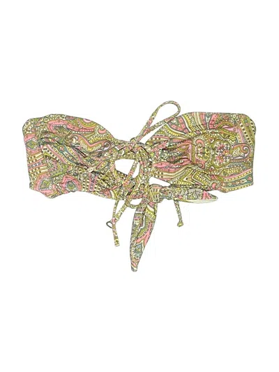 Pre-owned Montce Swimsuit Top Gold Paisley Pattern Swimwear
