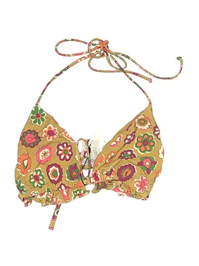 Montce Swimsuit Top Yellow Paisley Pattern Swimwear