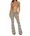 Montce Sydney Flared Legging In Slub Knit In Multi