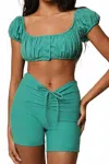 Montce Sydney Midi Short In Teal In Green