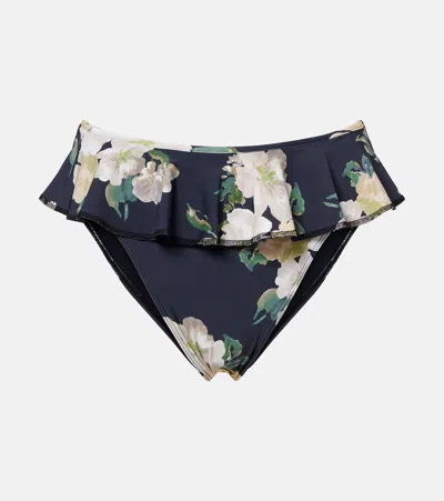 Montce Tamarindo Liz Floral Ruffled Bikini Bottoms In Multi