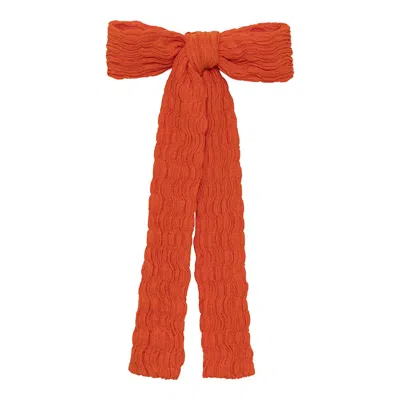 Montce Tangerine Hair Ribbon In Orange