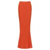 Montce Natalia Maxi Skirt In Tangerine In Orange