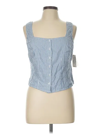 Pre-owned Montce Tank Top Blue Square Neckline Tops